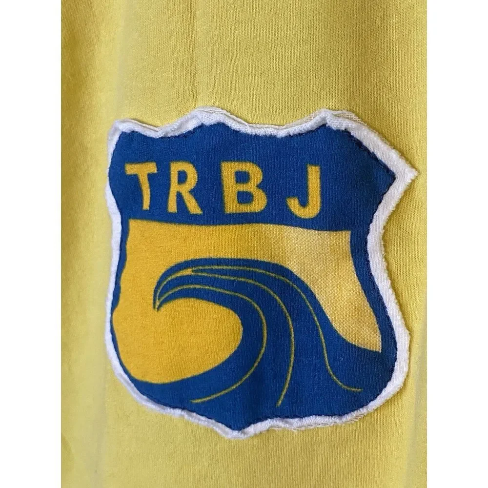 True Religion NWT Calif Gas‎ Lamp Quarter San Diego Yellow Shirt W/Patches